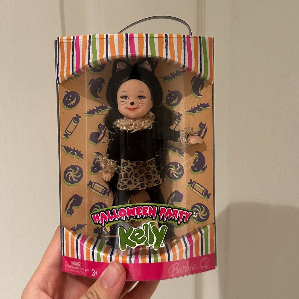 2007 Barbie Halloween Party Kelly Kayla Black Cat Costume